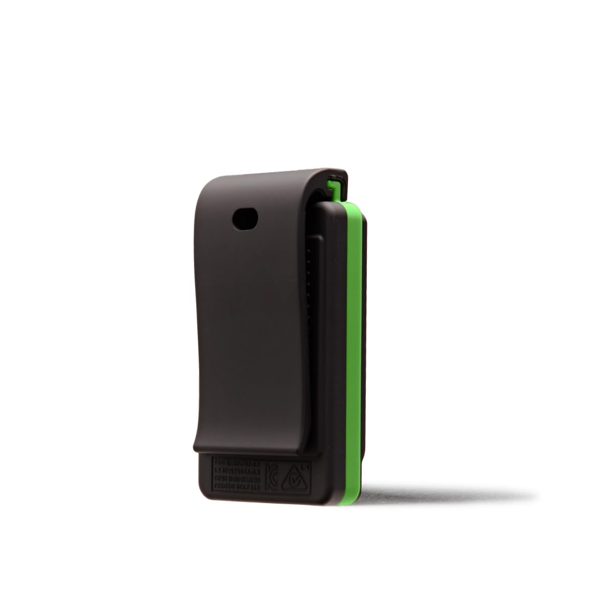 Arccos Golf Gen2 Links in pocket for phone-free data transfer.
