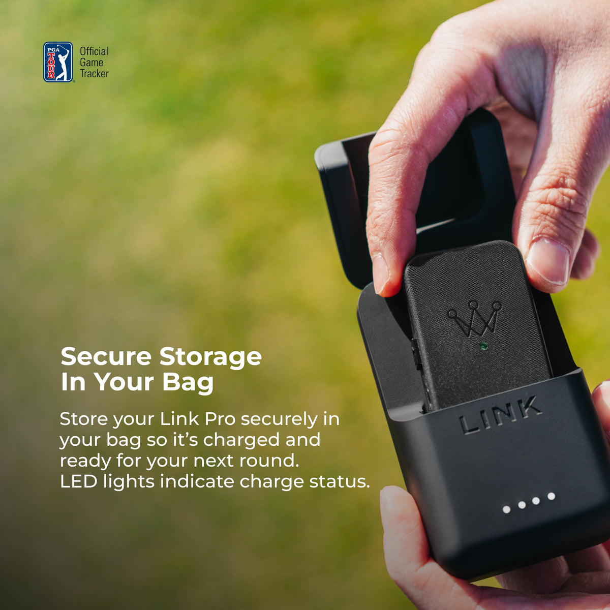 Arccos Link Pro weather-resistant build handles on-course conditions.