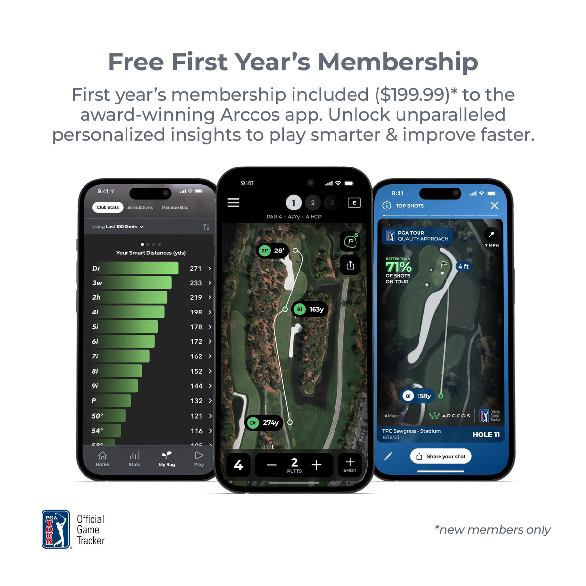 Arccos wireless charging case powers Link Pro for up to 12 rounds