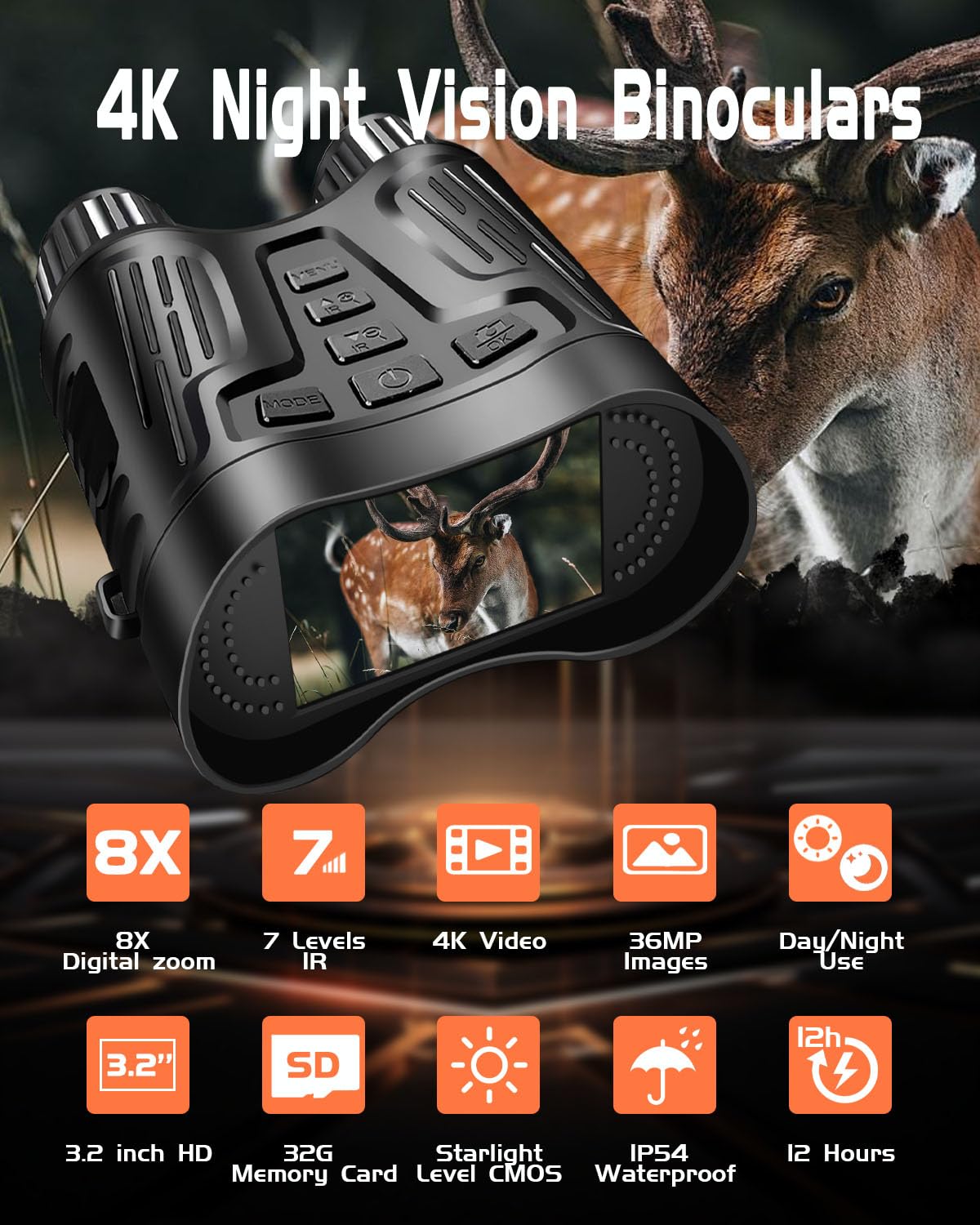 Arckiguana 3.2-inch HD screen displaying live feed for quick framing