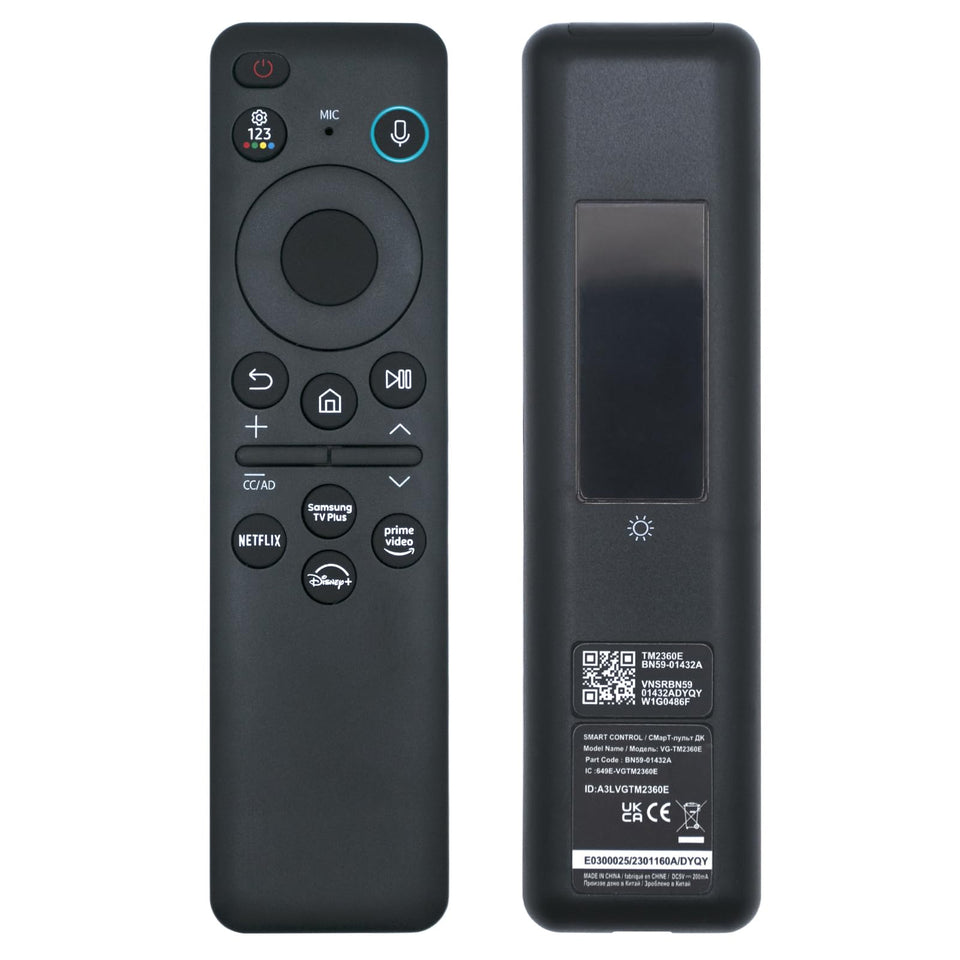 ARCSTILL remote front view showing sleek design and quick access keys