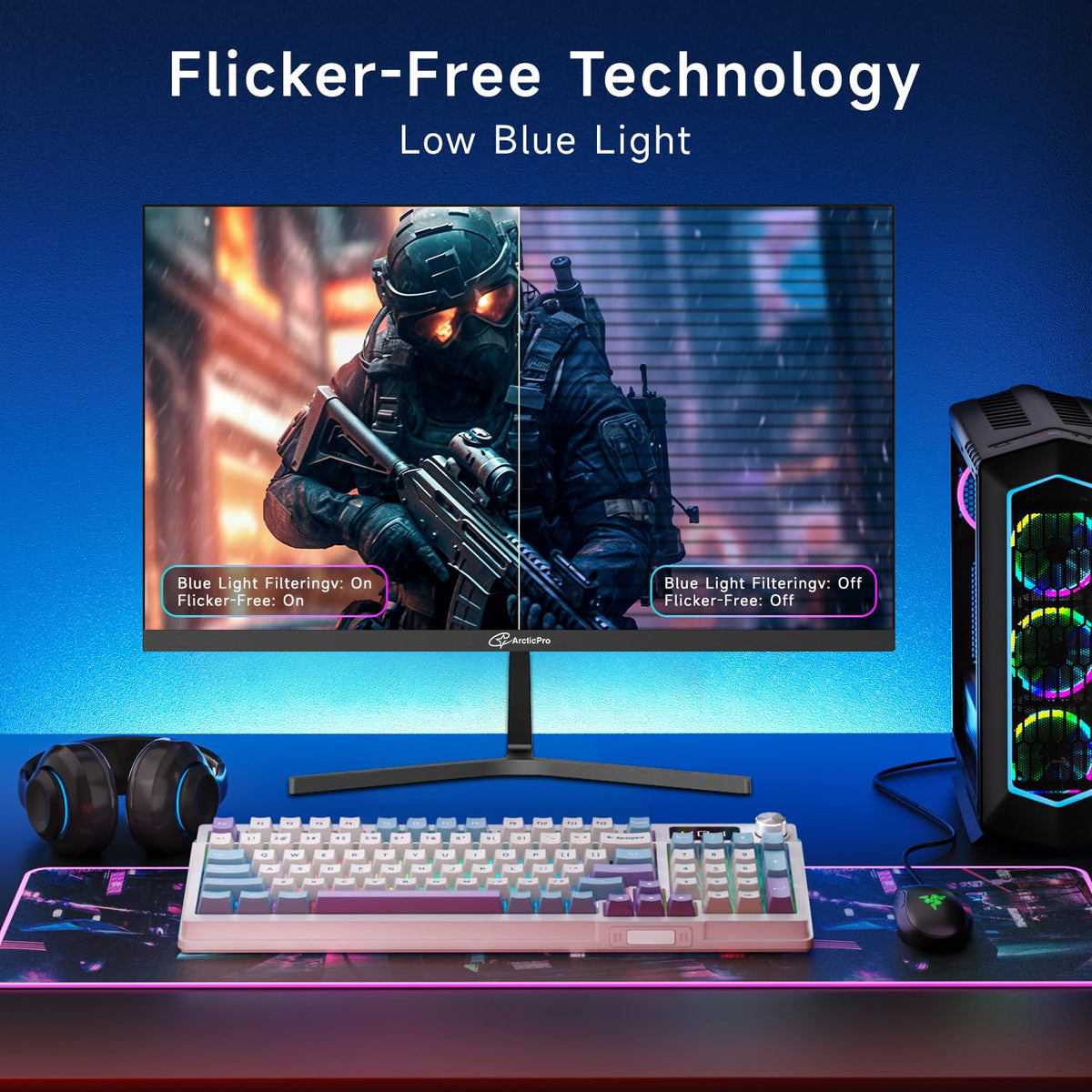 ArcticPro monitor with 178-degree viewing for consistent colors from any angle
