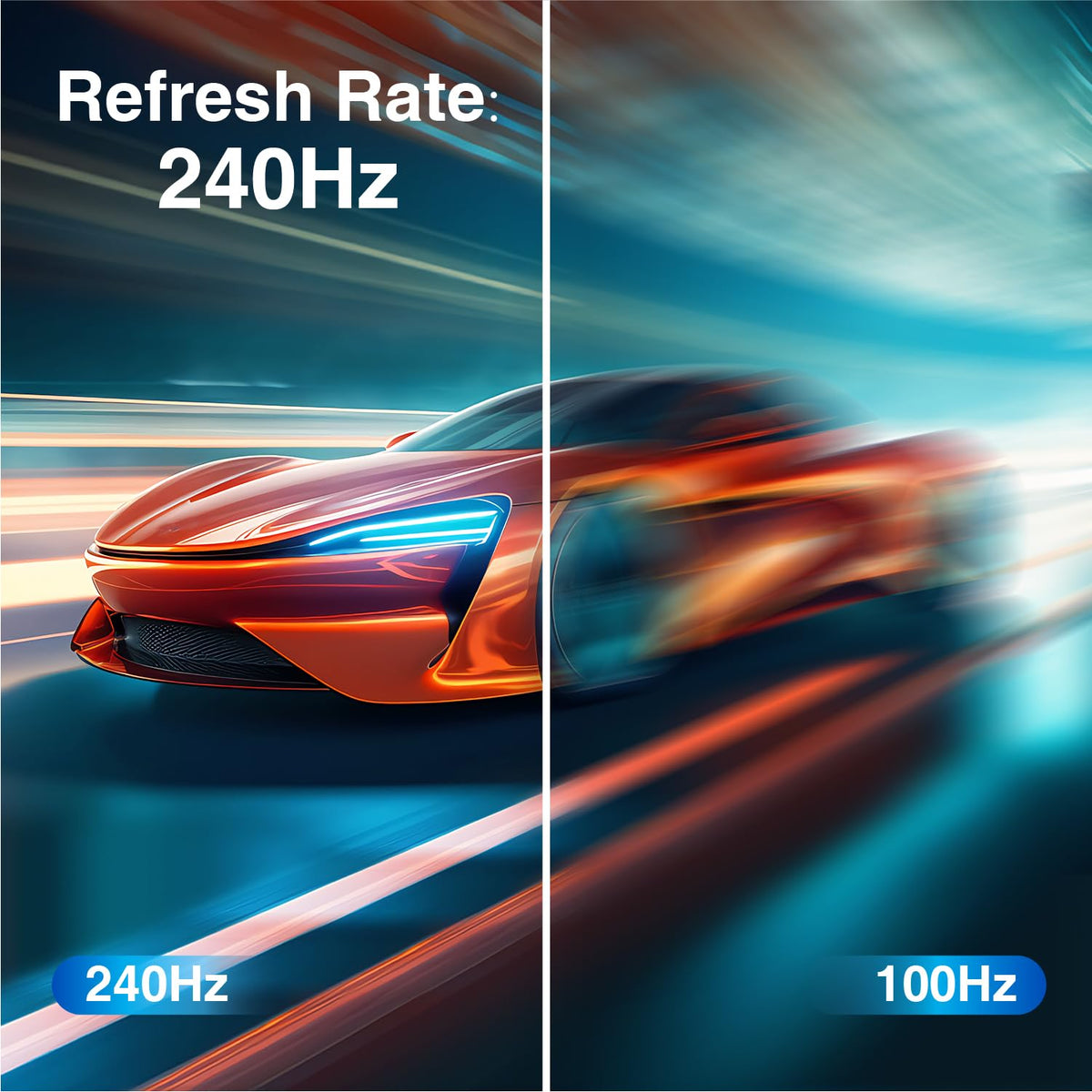 ArcticPro 240Hz refresh close-up highlighting smooth motion and tear-free gameplay