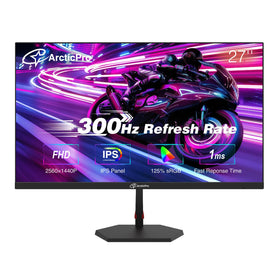ArcticPro 27-inch monitor front view shows vivid Full HD colors for immersive gaming