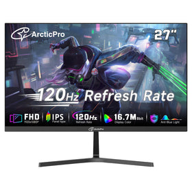 ArcticPro 27-inch monitor front view highlights vivid colors for immersive work