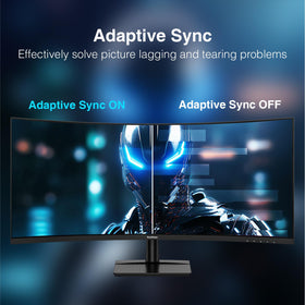 ArcticPro adaptive sync provides tear-free scenes in games and videos.