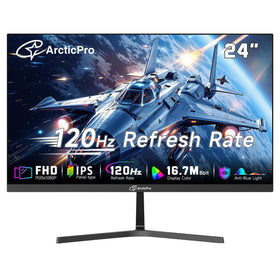 ArcticPro Monitor 24 front view showcases slim frameless design and crisp Full HD detail