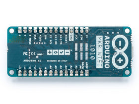 Arduino MKR WiFi 1010 beside coin showing compact size for space-constrained projects