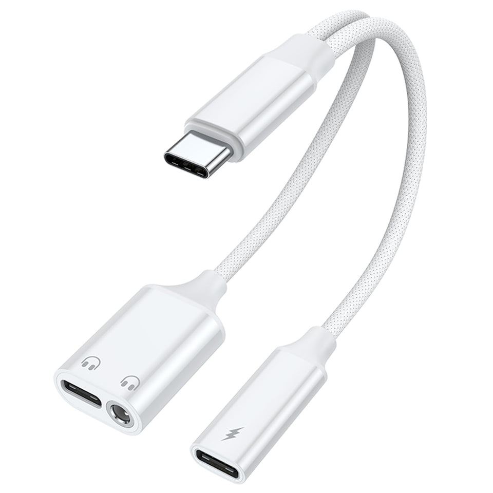 AreMe USB-C splitter 1-in-3 out with PD charging and audio passthrough