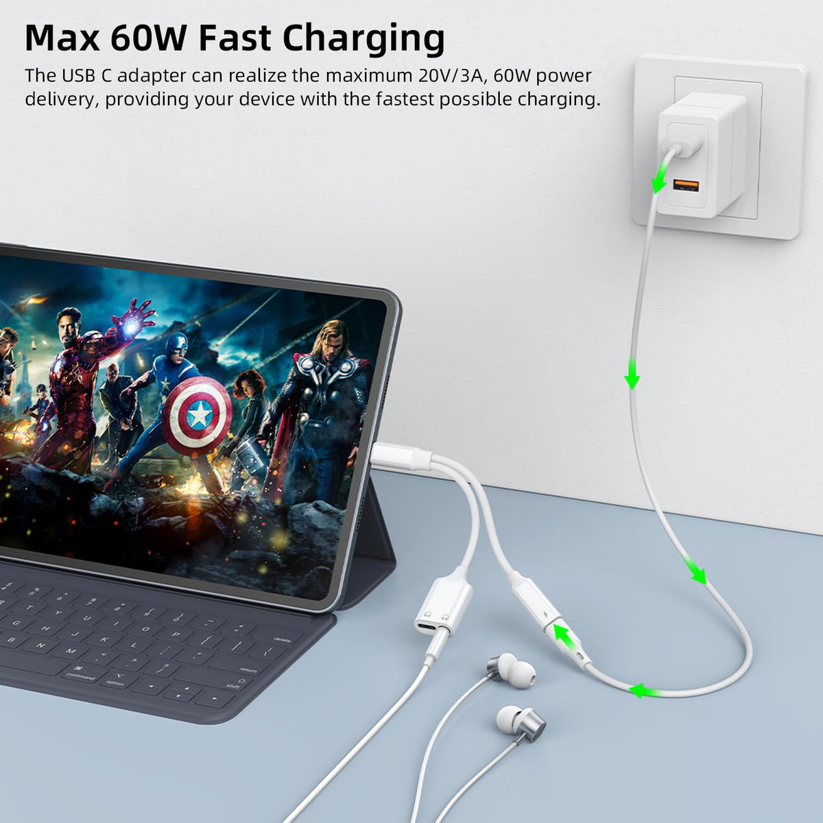 AreMe USB-C splitter Hi-Fi DAC for clearer calls and music
