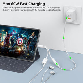 AreMe USB-C splitter Hi-Fi DAC for clearer calls and music