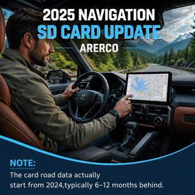 ARERCO navigation loading after engine start shows automatic map loading.