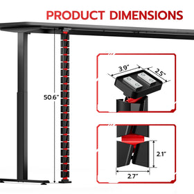 ARES WING dual-monitor setup remains organized with a clear cable path