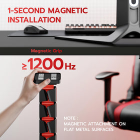 ARES WING magnetic installation provides quick, tool-free mounting on flat surfaces