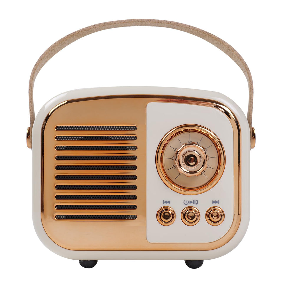 Aresrora retro Bluetooth speaker front view adds vintage charm to any room