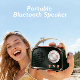 Aresrora retro Bluetooth speaker with hanging strap for outdoor use