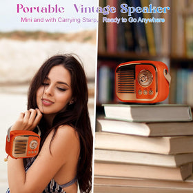 Aresrora orange retro speaker packaging, gift-ready for music lovers