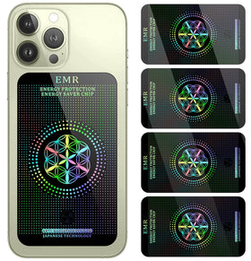 Arila stickers on a phone showing large-area coverage and odorless design.