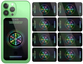 Arila rainbow large-area protection sticker on a cellphone shielding against scratches and fingerprints.