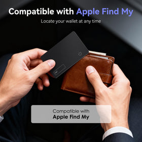 ARIVEXA ultra-slim tracker fits discreetly inside a wallet