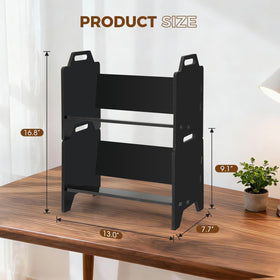 Arkiya 2 Pack CD Holder side view demonstrates vertical storage efficiency.