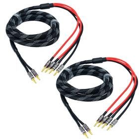 Arklove 25ft braided 13 AWG speaker cable for high-power setups.