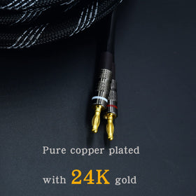 Arklove plugs connected to amplifier illustrating reliable high‑current audio delivery