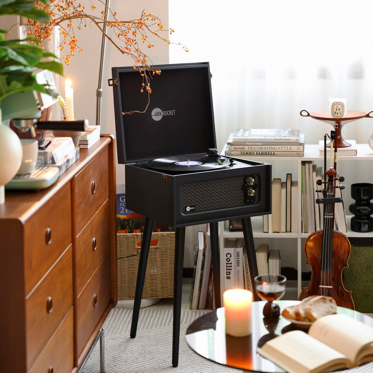 Arkrocket Discovery II removable legs detached demonstrating versatile console or table use.