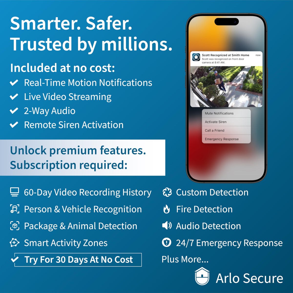 Arlo Chime 2 indoor unit on table, provides audible in-home alerts