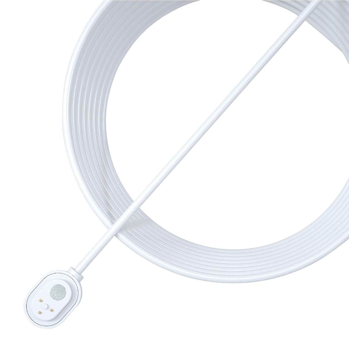 Arlo close-up of magnetic connector highlighting weather-resistant design benefit