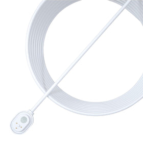 Arlo close-up of magnetic connector highlighting weather-resistant design benefit