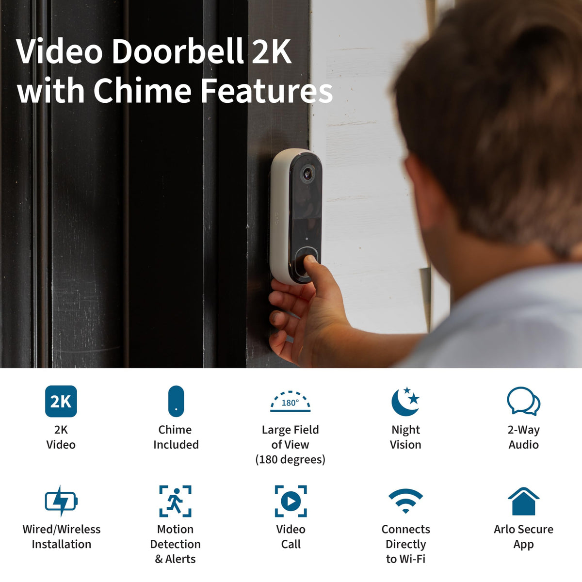 Arlo closeup lens detail highlighting camera glass and resolution advantage