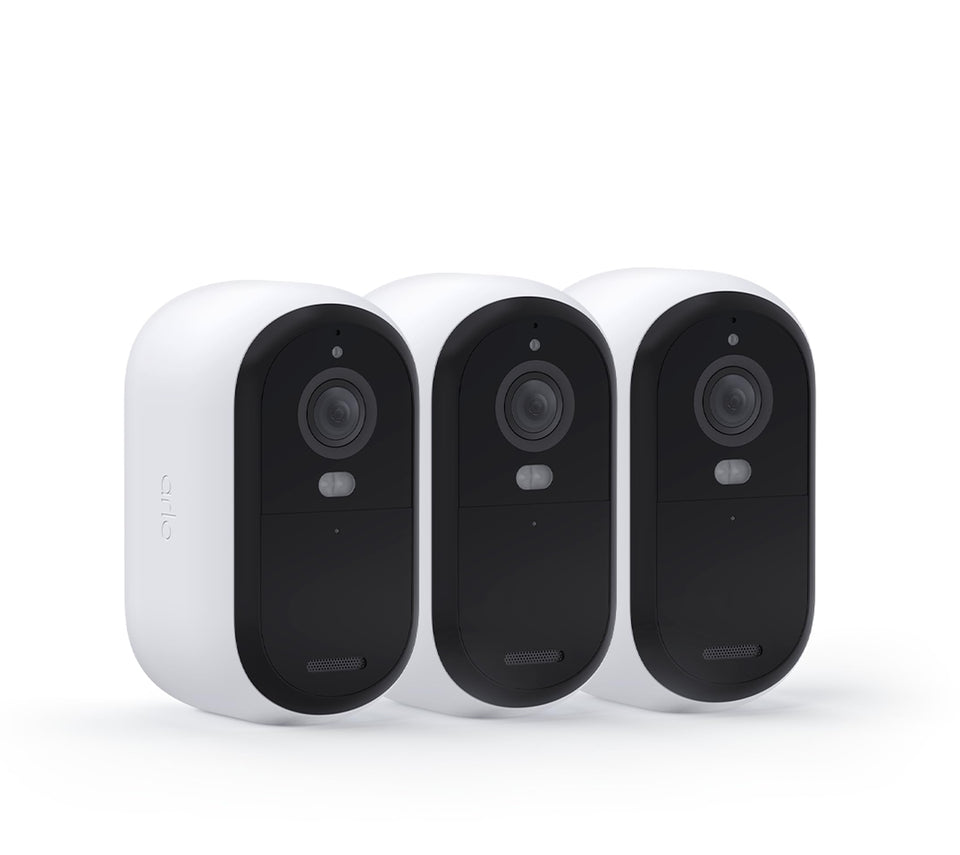 Arlo Essential 2K camera with spotlight for outdoor night monitoring