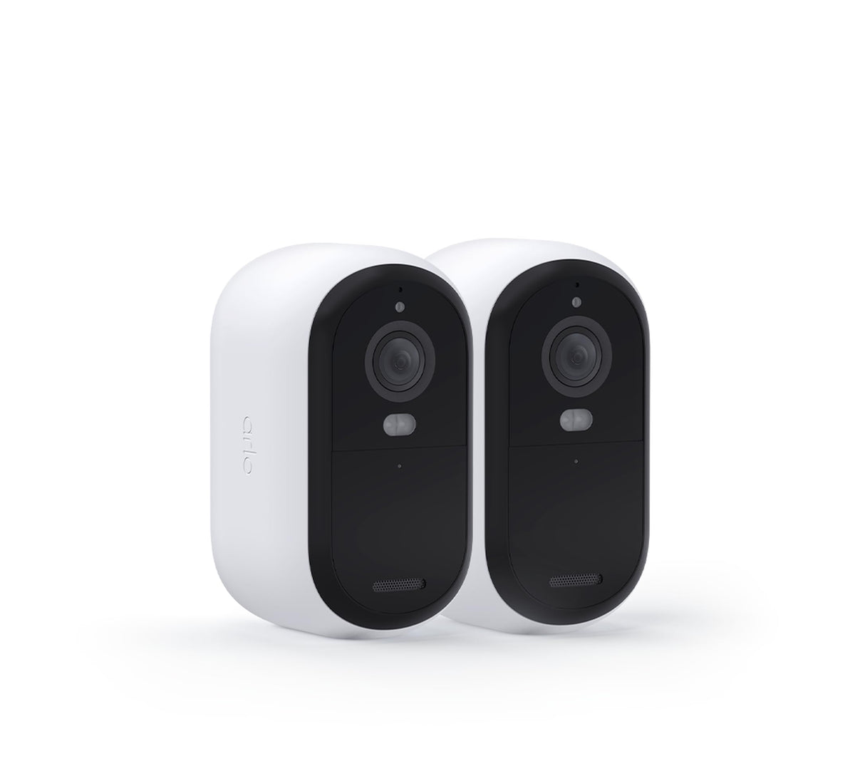 Arlo front view of renewed 2-pack showing spotlight, ideal for clear outdoor monitoring
