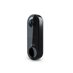 Arlo essential front view showing doorbell camera and clear entrance monitoring benefit