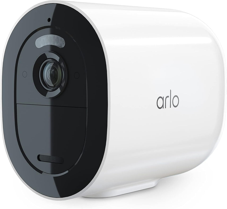 Arlo Go 2 spotlight camera outdoors, battery-powered and cellular-enabled for remote monitoring.