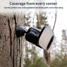 Arlo Pro 3 Floodlight Camera 160-degree view covers wide outdoor areas.