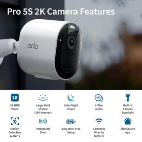 Arlo Pro 5S mounted on porch illustrating outdoor placement benefit security