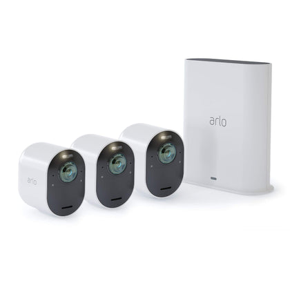 Arlo Ultra front view captures 4K HDR image for crisp security footage