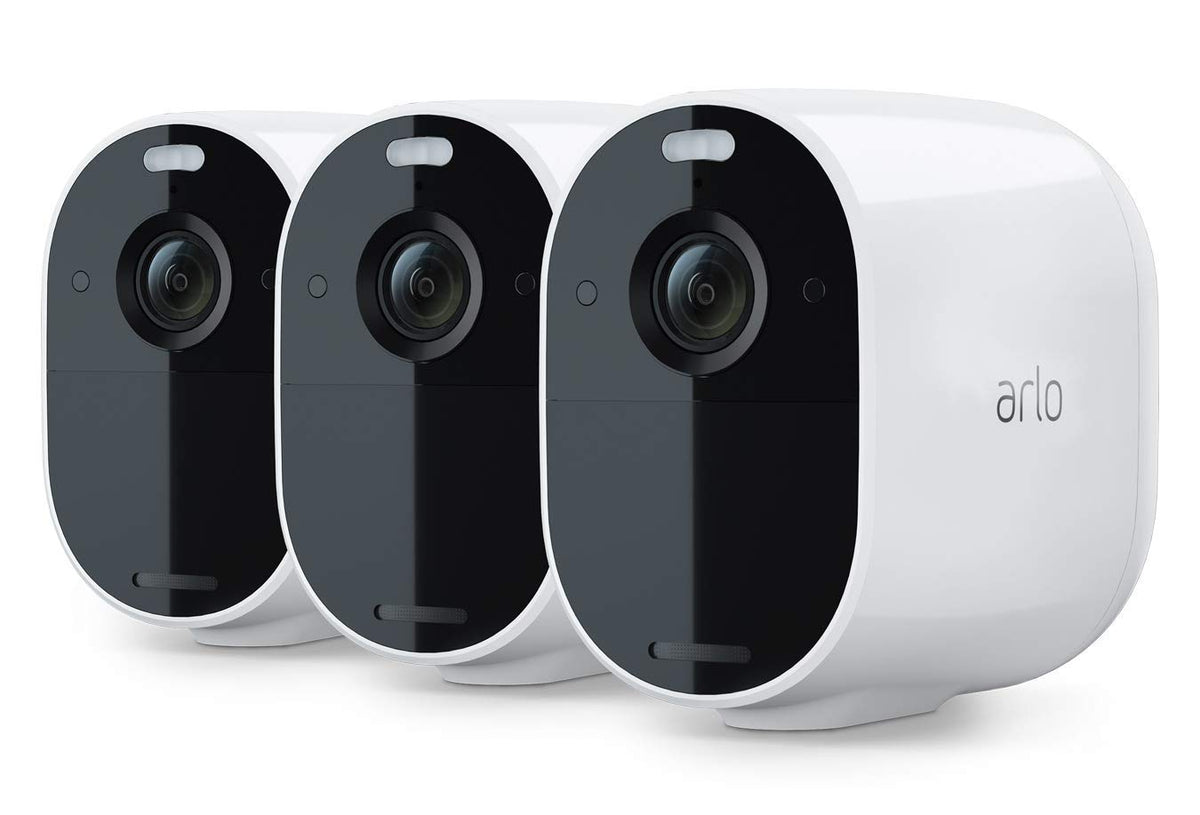 ARLO VMC2330-100NAR essential spotlight kit front view showing seamless wireless setup for home security.