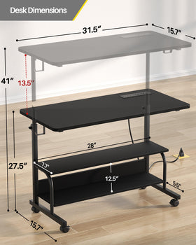 Armocity compact rolling desk ideal for couch or bed use