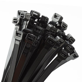 Armpow 14-inch heavy-duty zip tie in use securing bundles with strength