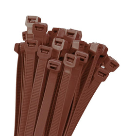 Armpow 18-inch brown zip ties pack ready for heavy-duty cable organization