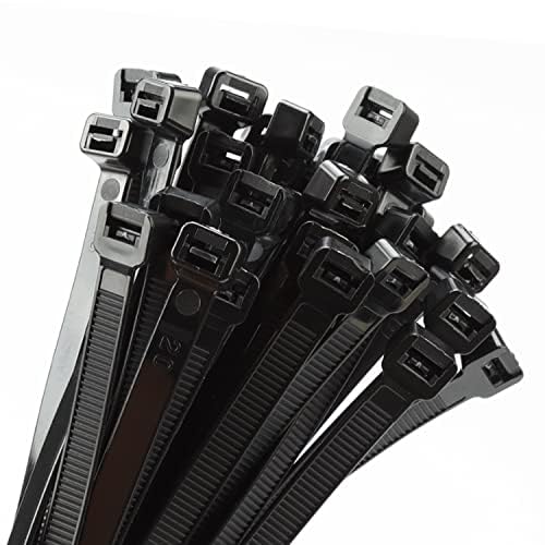 Armpow 18-inch black zip ties pack for outdoor cable management.