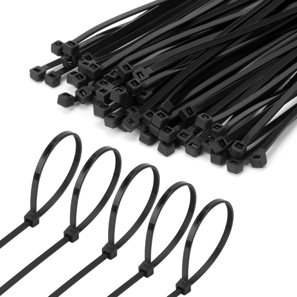 Armpow 8-inch black zip tie in a 1000-pack for bulk project efficiency.