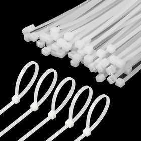 Armpow 8-inch white zip ties bulk pack for fast bundling.