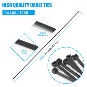 Armpow heavy-duty nylon 66 zip ties with high tensile strength.
