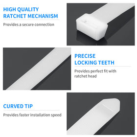 Armpow nylon 66 zip ties resist UV and weathering outdoors
