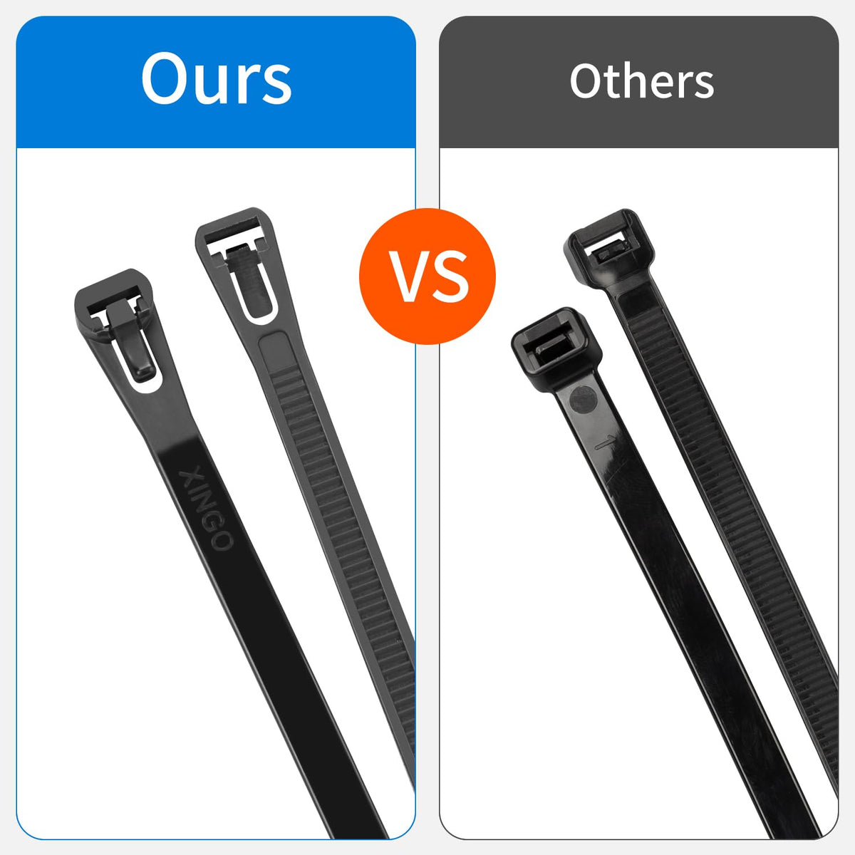 Armpow 18-inch ties withstand sun and cold for durable outdoor cable management.