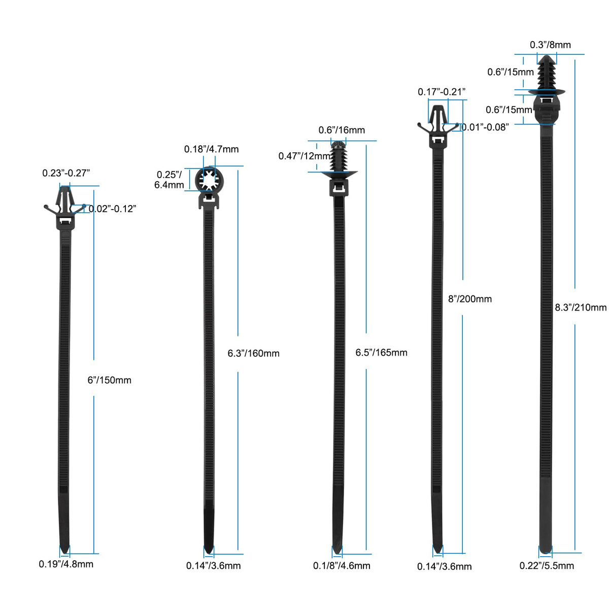 Armpow UV-resistant nylon cable ties ensuring long-lasting performance in harsh environments.